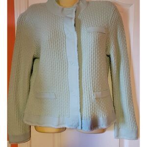 TALBOTS‎ Sweater  Sage Green Button Up Cardigan NWT-M